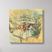 Witte brug door Tarreman,  impressionisme Canvas Afdruk (Voorkant)