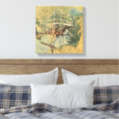 Witte brug door Tarreman, impressionisme Canvas Afdruk (Insitu (Slaapkamer))