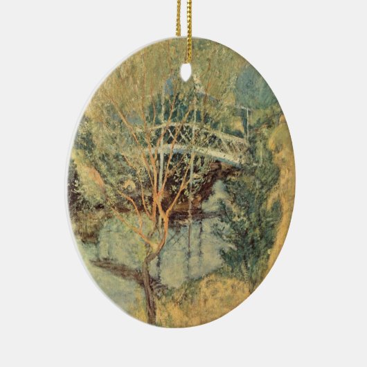 Witte brug door Tarreman, impressionisme Keramisch Ornament (Rechts)