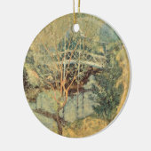 Witte brug door Tarreman,  impressionisme Keramisch Ornament (Links)