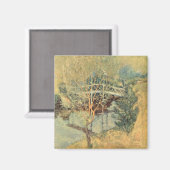 Witte brug door Tarreman,  impressionisme Magneet (Voorkant / Achterkant)