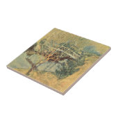 Witte brug door Tarreman,  impressionisme Tegeltje (Zijkant)