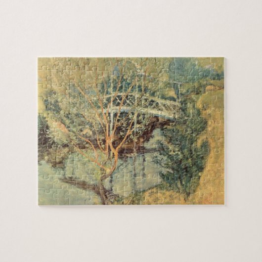 Witte Brug door Twachtman, Oude Impressionisme Legpuzzel (Horizontaal)