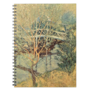 Witte Brug door Twachtman, Vintage Impressionisme Notitieboek