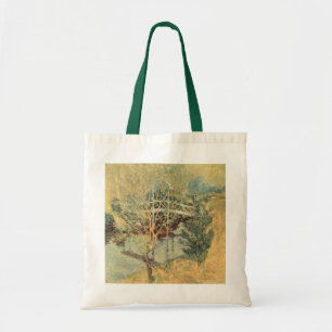 Witte Brug door Twachtman, Vintage Impressionisme Tote Bag