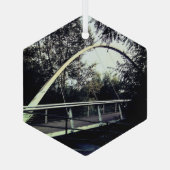 Witte brug glas ornament (Achterkant)