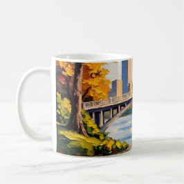 Witte brug van Indianapolis over de White River Koffiemok