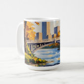 Witte brug van Indianapolis over de White River Koffiemok (Voorkant links)