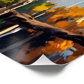 Witte brug van Indianapolis over de White River Perfect Poster (Hoek)
