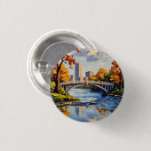Witte brug van Indianapolis over de White River  Ronde Button 3,2 Cm (Voorkant /achterkant)