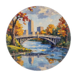 Witte brug van Indianapolis over de White River Snijplank