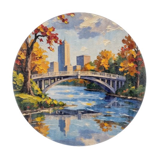Witte brug van Indianapolis over de White River Snijplank (Voorkant)