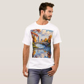 Witte brug van Indianapolis over de White River T-shirt (Voorkant volledig)