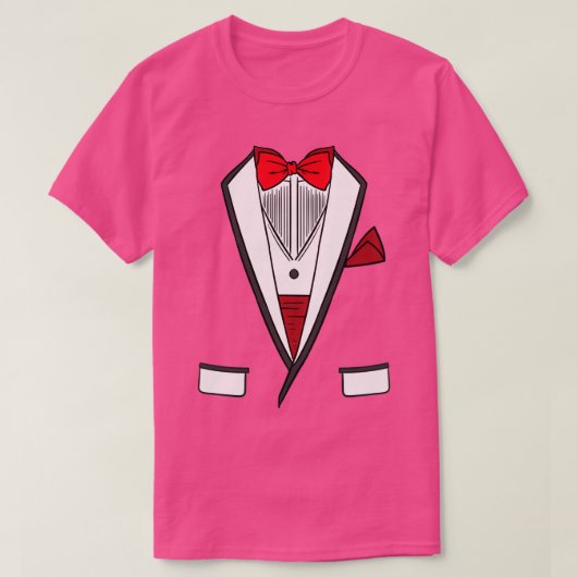 Witte bruidegom vrijgezellenfeest Tuxedo jurk T-shirt (Design voorkant)