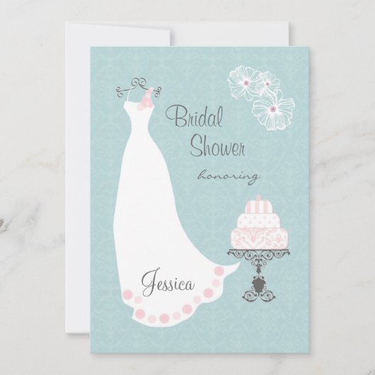 Witte bruidgans en taart Vrijgezellenfeest Invite Kaart (Voorkant)