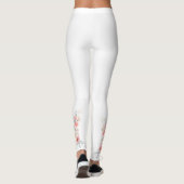 Witte bruids bloemenbruid & bruidsmeisje leggings (Achterkant)