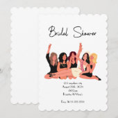 witte bruids douche uitnodigingen (Voorkant / Achterkant)