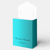 Witte bruids Rozen op turquoise bruiloft Bedankdoosjes (Geopend)