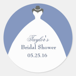 Witte bruidsjurk Dank u Ronde Sticker