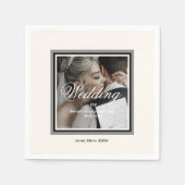 Witte bruidsluiers servet (Voorkant)