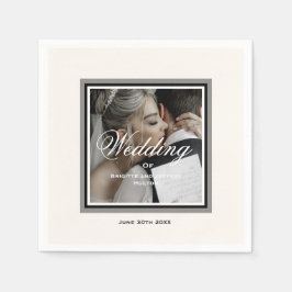 Witte bruidsluiers servet