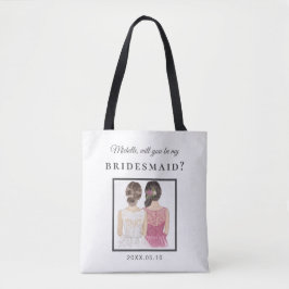Witte bruidsmeisje aanzoek tas elegante cadeau