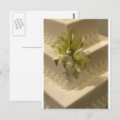 Witte bruidstaart briefkaart (Voorkant / Achterkant)