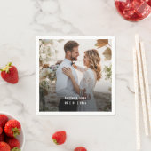 Witte Bruiloft aangepaste foto Servet (Insitu)