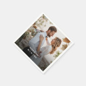 Witte Bruiloft aangepaste foto Servet (Hoek)