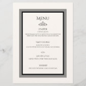 Witte bruiloft aanpasbare platte menu (Voorkant)