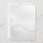 Witte Bruiloft Abstracte Gelofte Vernieuwing Kaart (Achterkant)