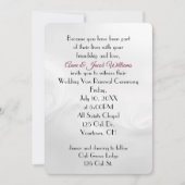 Witte Bruiloft Abstracte Gelofte Vernieuwing Kaart (Voorkant)