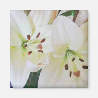 Witte Bruiloft Bloemen Bewaar de datum Koelkast Ma Magneet