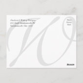 witte bruiloft dank u kaart 3 foto's (Achterkant)