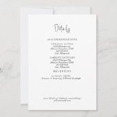 Witte bruiloft details behuizing kaart (Voorkant)