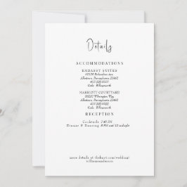 Witte bruiloft details behuizing kaart