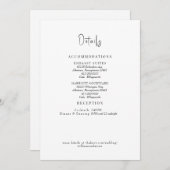 Witte bruiloft details behuizing kaart (Voorkant / Achterkant)