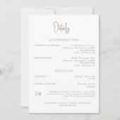 Witte bruiloft details uitnodiging (Voorkant)