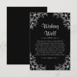 Witte  bruiloft die goed wenst informatiekaartje