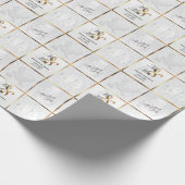 Witte bruiloft Doves, Bells en Cake Cadeaupapier (Hoek)