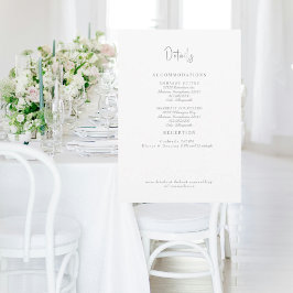 Witte Bruiloft Grijze Tekst Details Behuizing Kaart