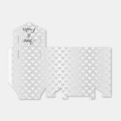 Witte bruiloft harten bedankdoosjes (Uitgevouwen)