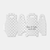 Witte bruiloft harten bedankdoosjes (Uitgevouwen)