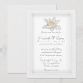 Witte bruiloft kaart (Voorkant / Achterkant)