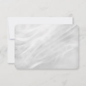 Witte Bruiloft Marmer Abstract RSVP Kaartje (Achterkant)