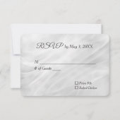 Witte Bruiloft Marmer Abstract RSVP Kaartje (Voorkant)