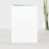 Witte bruiloft op aquamarine Bridesmaid Invite (Achterkant)