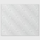 Witte Bruiloft Roos Elegantie Cadeaupapier (Vlak)