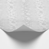 Witte Bruiloft Roos Elegantie Cadeaupapier (Hoek)