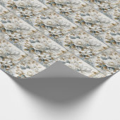 Witte bruiloft Roos ontwerp Cadeaupapier (Hoek)